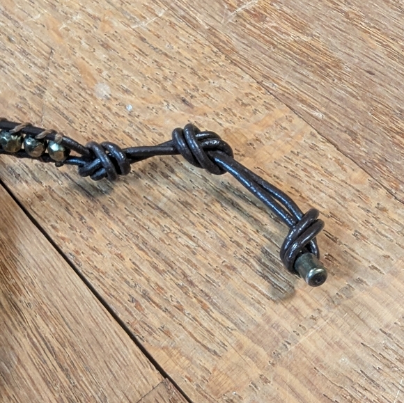 ✨ Dazzling Double Wrap Beaded Leather Bracelet – Effortlessly Chic & Boho Glam! - Picture 4 of 7